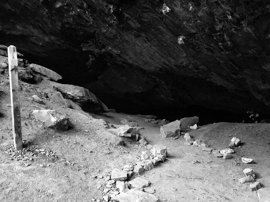 Saltpeter Cave on Cedar Creek Trail, Natural Bridge, Virginia, 18 Sept. 2017