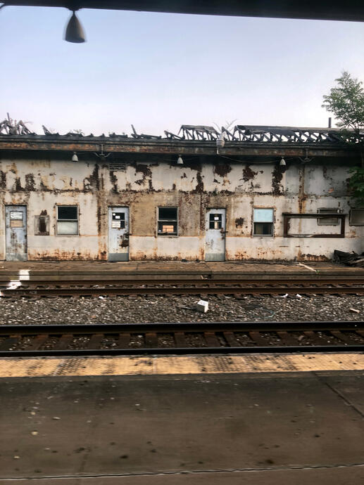 View from the train (Amtrak 42 Pennsylvanian), Pittsburgh, Pennsylvania, 3 Aug. 2025